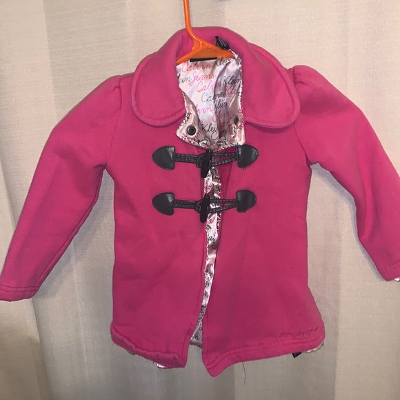 Calvin Klein Jeans Girls 5 Tab Puff Sleeve Jacket - Picture 1 of 5